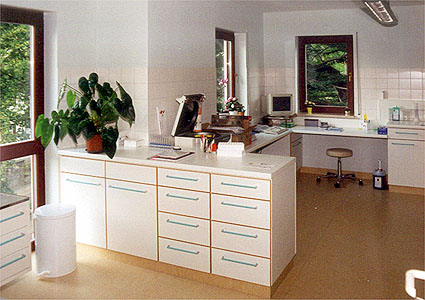 Originalarbeit der Tischlerei Popp: Labormöbel